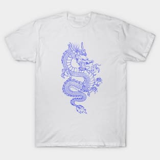 Blue Asian Dragon T-Shirt